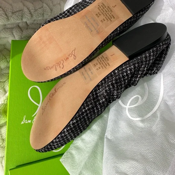 Sam Edelman Felicia flats brand new! Size 8 black boucle. - Picture 5 of 11